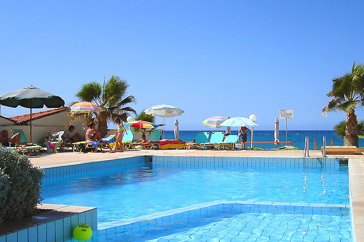 Swimming pool, sun terrace, Aegean Sea