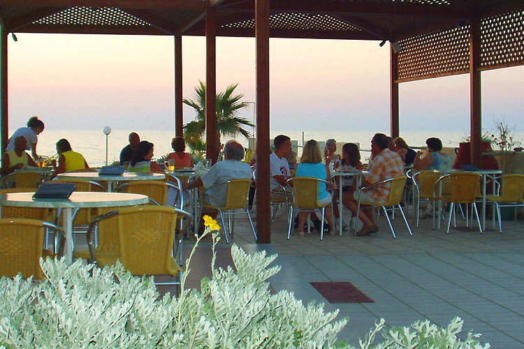 Dusk over the terrace
