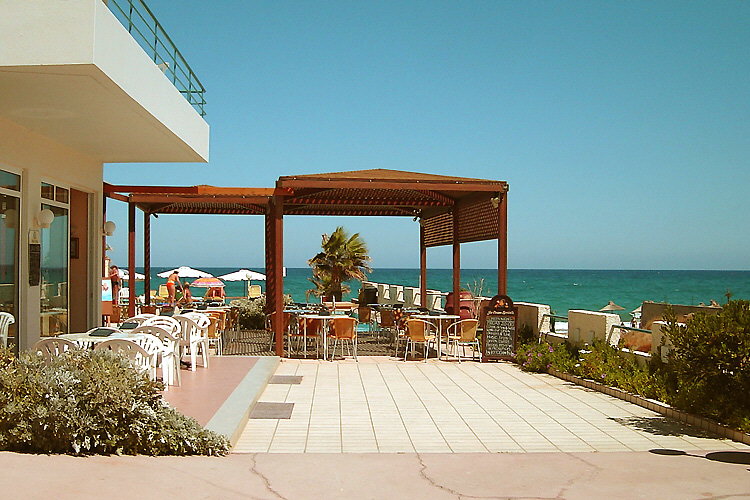 Terrace and Aegean Sea