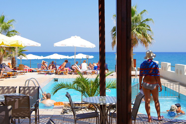 Swimming pool and Aegean Sea