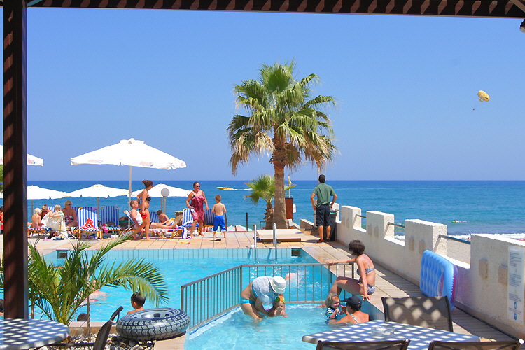Swimming pool and Aegean Sea