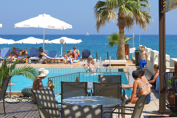 Swimming pool and Aegean Sea