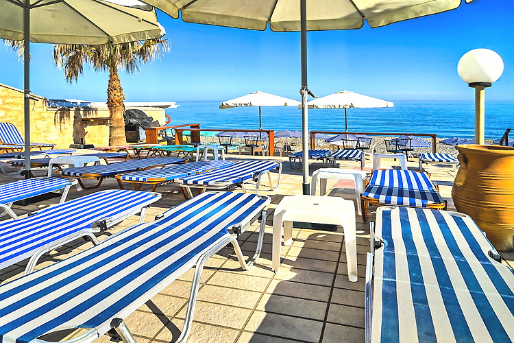 Sunbeds on the terrace