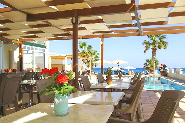Dining tables on the terrace